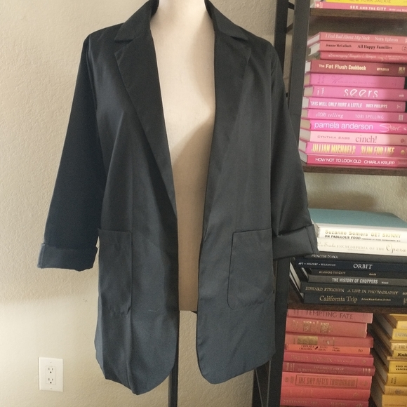 🆕Black oversized boyfriend blazer - Large - Picture 2 of 2
